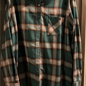 LA MIEL Green and Brown Plaid Shirt